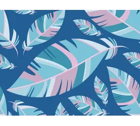 children's room rug vinyl | Feather blue