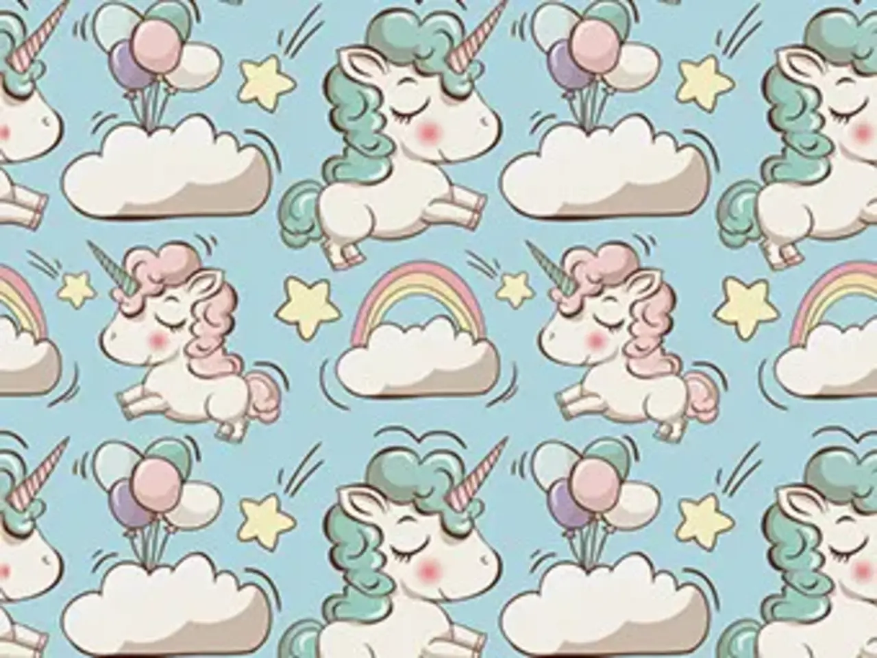 Children's room rug | Unicorn blue Children's room rug | Unicorn blue