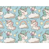 Kinderkamer kleed | Unicorn blauw Kinderkamer kleed | Unicorn blauw