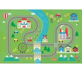 Spielteppich | Eisenbahnstrecke Spielteppich | Eisenbahnstrecke