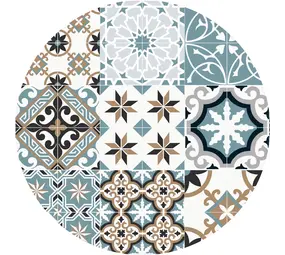 floorevents.com Placemat Vinyl Round | Baladi Blue