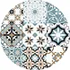 floorevents.com Placemat Vinyl Round | Baladi Blue