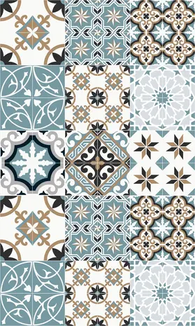 Keukenloper Vinyl | Baladi Blauw Keukenloper Vinyl | Baladi Blauw