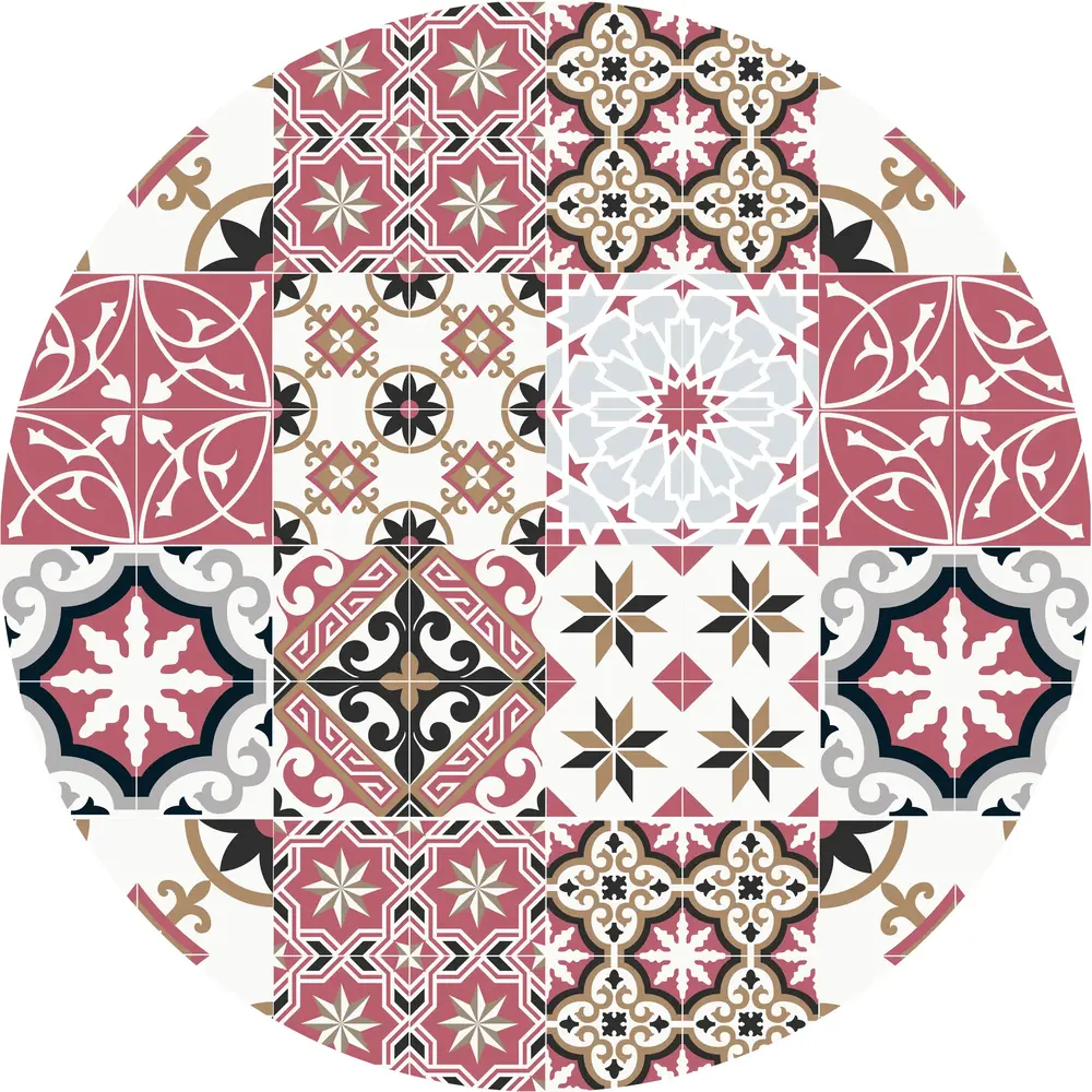 floorevents.com Vloerkleed Vinyl Rond | Baladi Rood