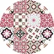 Vloerkleed Vinyl Rond | Baladi Rood Vloerkleed Vinyl Rond | Baladi Rood