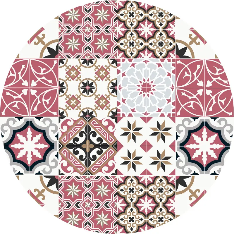 Tapis Vinyl Round | Baladi Red