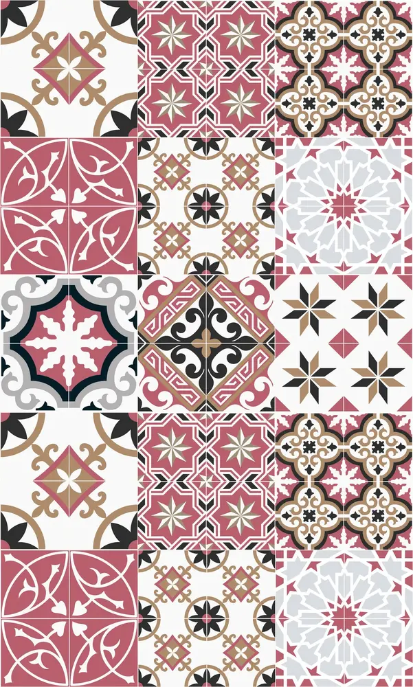 Kitchen runner Vinyl | Baladi Red Kitchen runner Vinyl | Baladi Red