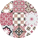 Placemat Vinyl Round | Baladi Red