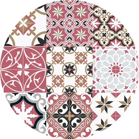 floorevents.com Placemat Vinyl Round | Baladi Red