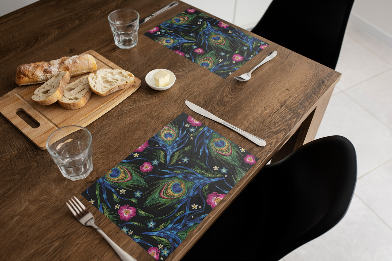 Placemat vinyl | Peacock Placemat vinyl | Peacock