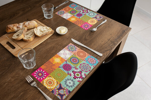 Placemat vinyl | Retro Flower Placemat vinyl | Retro Flower