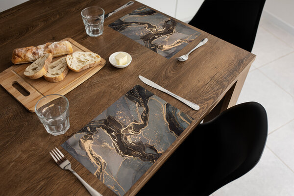floorevents.com Tischset Vinyl | Goldmarmor