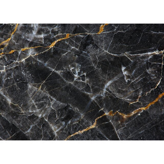 Placemat Vinyl | Dark and gold marble