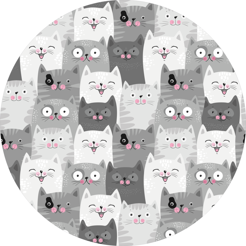 Vloerkleed vinyl rond | Kitty Vloerkleed vinyl rond | Kitty