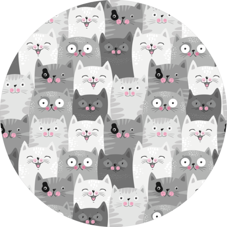 Vloerkleed vinyl rond | Kitty Vloerkleed vinyl rond | Kitty