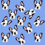 children's room rug vinyl | little dogs blue children's room rug vinyl | little dogs blue