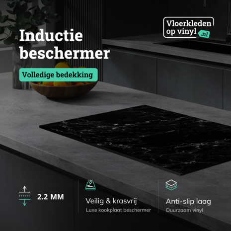floorevents.com Inductie beschermer | dark marmer - Stijlvol & Duurzaam