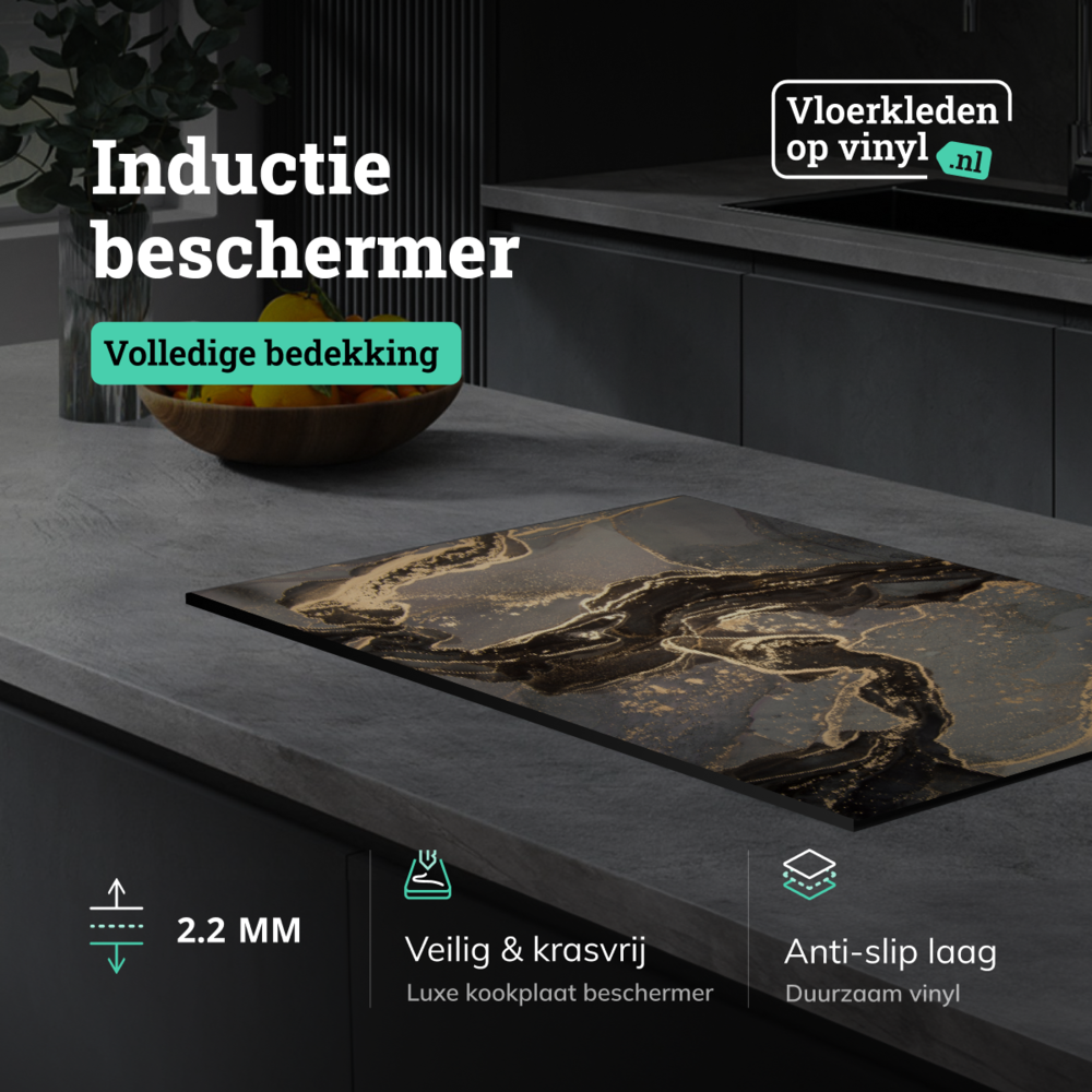 floorevents.com Inductie beschermer  | Gold marble