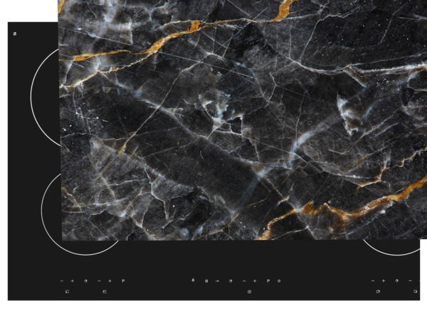 floorevents.com Induction protector  | Dark and gold marble