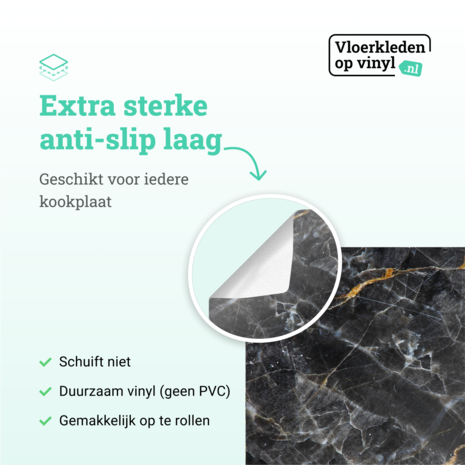 Inductie beschermer  | Dark en gold marble Inductie beschermer  | Dark en gold marble