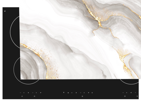 floorevents.com Inductie beschermer  | White sparkling marble