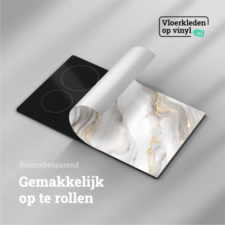 floorevents.com Inductie beschermer  | White sparkling marble