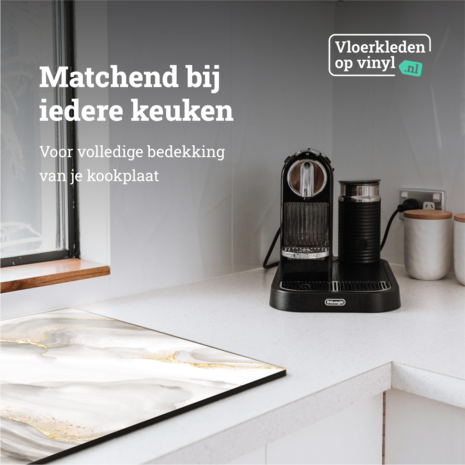 Induction protector  | White sparkling marble Induction protector  | White sparkling marble