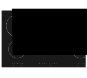 Inductie beschermer | Effen zwart Inductie beschermer | Effen zwart