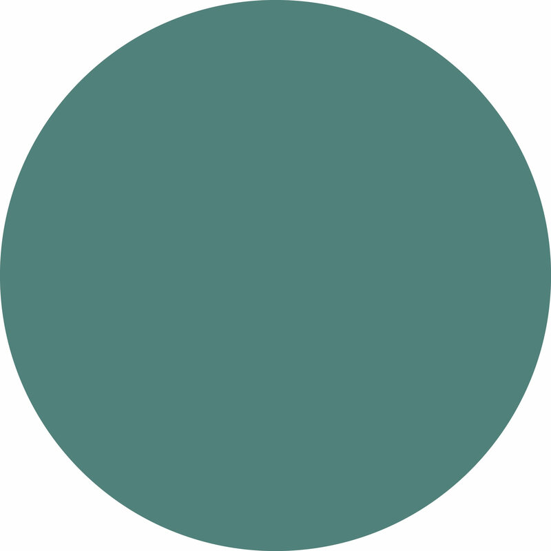 Tapis UNI vinyle rond | Teal Stencil