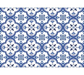 Vloerkleed vinyl | Blauwe Tegels Vloerkleed vinyl | Blauwe Tegels