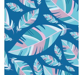 Kinderzimmerteppich Vinyl | Federn Blau Kinderzimmerteppich Vinyl | Federn Blau