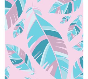 children's room rug vinyl | Feathers pink