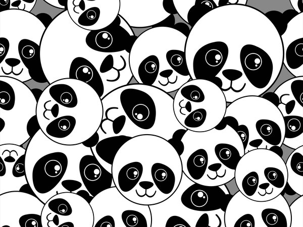 kinderkamerkleed vinyl | Panda dream