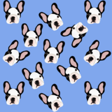 children's room rug vinyl | little dogs blue children's room rug vinyl | little dogs blue