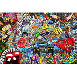 Kinderzimmerteppich Vinyl | Graffiti-Kunst