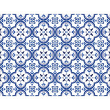 Vloerkleed vinyl | Blauwe Tegels Vloerkleed vinyl | Blauwe Tegels