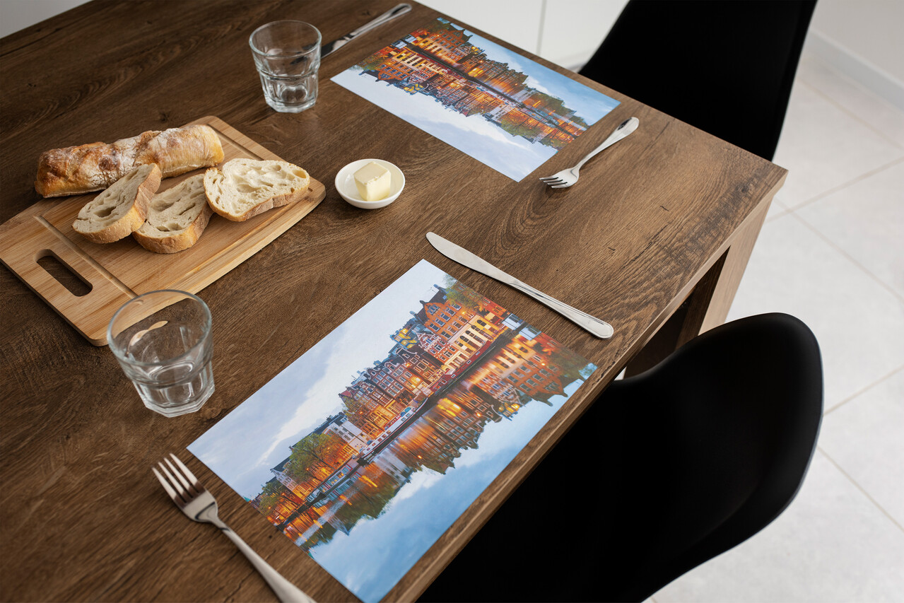 floorevents.com Tischset Vinyl | Grachten von Amsterdam