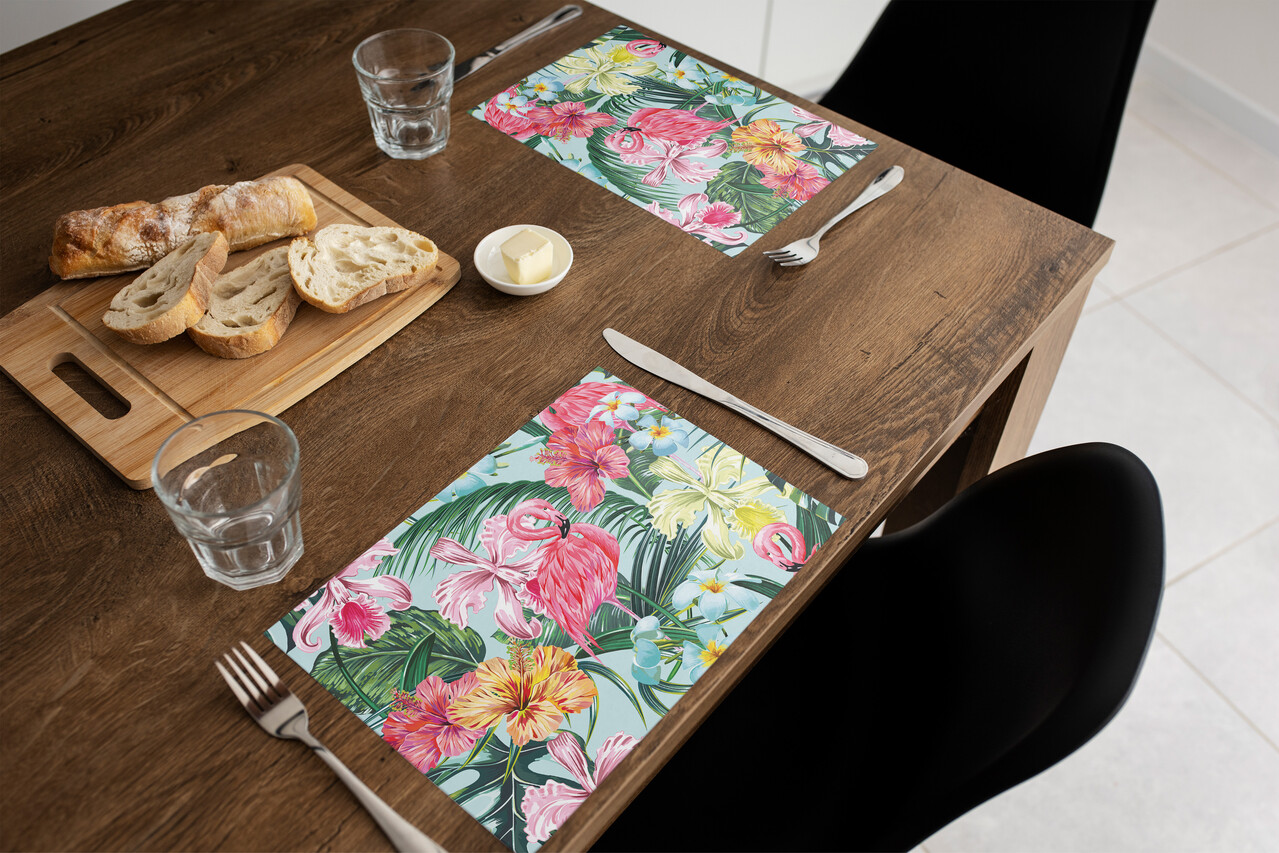Tischset Vinyl | Flamingo