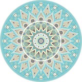 Vinylboden rund | Mandala aqua Vinylboden rund | Mandala aqua