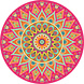 floorevents.com Rug vinyl round | Mandala coral