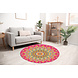Rug vinyl round | Mandala coral