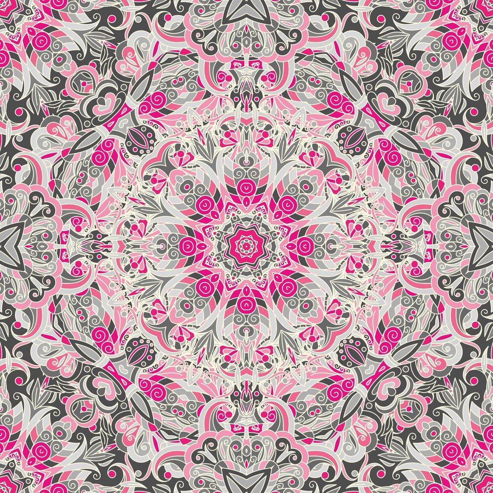 Vinyl rug |Pinky brain, pink flower