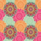 Vloerkleed vinyl | Mandala roze/oranje Vloerkleed vinyl | Mandala roze/oranje