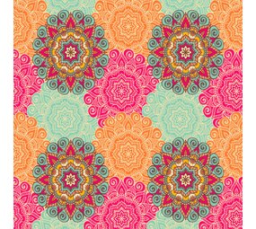 Vinylboden | Mandala rosa/orange