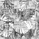 floorevents.com Vloerkleed vinyl | Leaves zwart/wit
