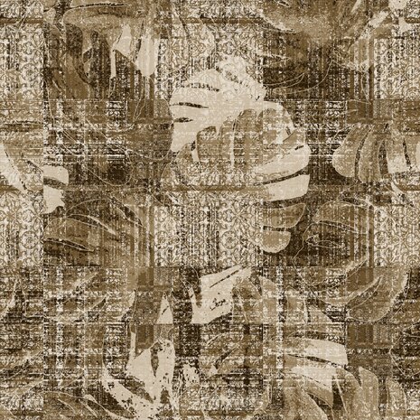 Vinyl rug | Leavy brown