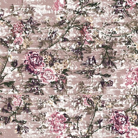 Vinylboden | Pink Lady, Vintage Blumen Altrosa