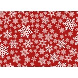 Weihnachts-Tischset Vinyl | Schneeflocken Rot / Weiß Weihnachts-Tischset Vinyl | Schneeflocken Rot / Weiß
