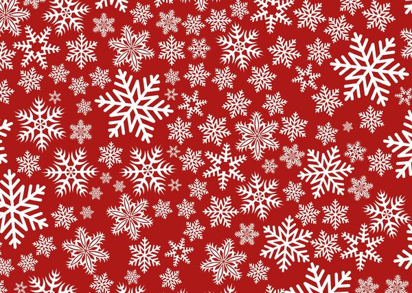 floorevents.com Christmas Placemat vinyl | Snowflakes Red / White