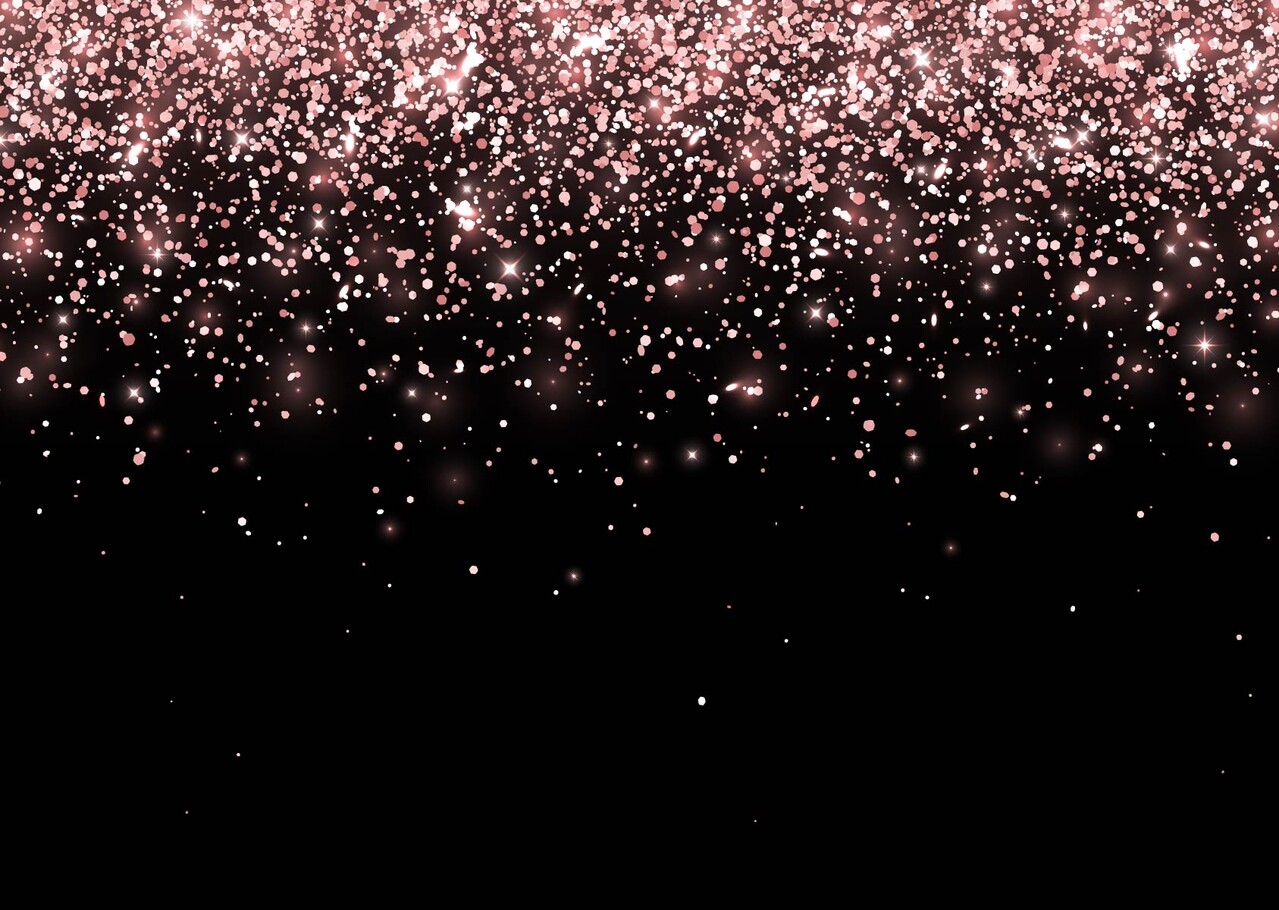 floorevents.com Tischset Vinyl | Glitzer Schwarz / Rosa